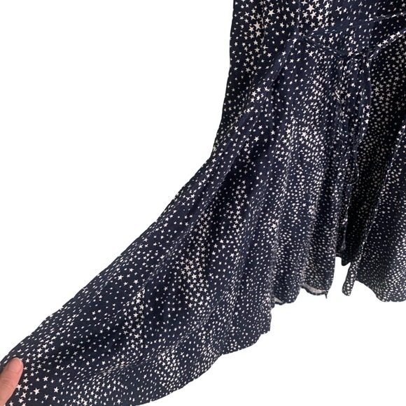 Loft Star Godet Double V Midi Dress Size S - Picture 9 of 11